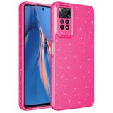 Elfia Xiaomi Redmi Note 12 Pro 4G ile Uyumlu Kılıf Parlak Simli Silikon Yumuşak Kamera Lens Korumalı Parmak İzi Bırakmayan İnce Mat Kapak Koton Pembe Koyu