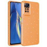 Elfia Xiaomi Redmi Note 12 Pro 4G ile Uyumlu Kılıf Parlak Simli Silikon Yumuşak Kamera Lens Korumalı Parmak İzi Bırakmayan İnce Mat Kapak Koton Turuncu