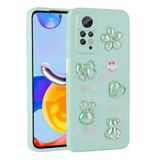 Elfia Xiaomi Redmi Note 12 Pro 4G ile Uyumlu Kılıfı Silikon Yumuşak Kabartma Figürlü Parlak Darbe ve Kamera Lens Korumalı Kapak Toys Açık Yeşil