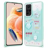 Elfia Xiaomi Redmi Note 12 Pro 4G ile Uyumlu Kılıfı Simli Silikon Kabartma Figürlü Darbe ve Kamera Lens Korumalı Kapak Cezve Yeşil