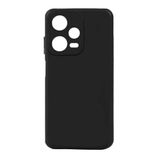 Elfia Xiaomi Redmi Note 12 Pro 5G ile Uyumlu Kılıf Silikon Mat Pastel Renkli Yumuşak Parmak İzi Bırakmayan İnce Kapak Biy Siyah