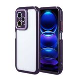 Elfia Xiaomi Redmi Note 12 Pro 5G ile Uyumlu Silikon Kamera Korumalı Çerçevesi Renkli Kılıf, Vitamin Derin Mor