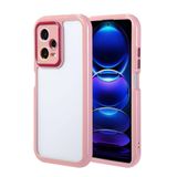 Elfia Xiaomi Redmi Note 12 Pro 5G ile Uyumlu Silikon Kamera Korumalı Çerçevesi Renkli Kılıf, Vitamin Mürdüm