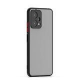 Elfia Xiaomi Redmi Note 12 Pro 5G ile Uyumlu Silikon Kamera Korumalı Renkli Mat Kılıf, Hux Siyah