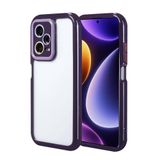 Elfia Xiaomi Redmi Note 12 Pro Plus 5G ile Uyumlu Silikon Kamera Korumalı Çerçevesi Renkli Kılıf, Vitamin Derin Mor
