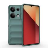 Elfia Xiaomi Redmi Note 13 Pro 4G ile Uyumlu Kılıf Silikon Yumuşak Kamera Lens Korumalı İçi Kadife Mat Renkli İnce Kapak Etnik Koyu Yeşil