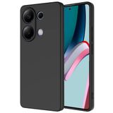 Elfia Xiaomi Redmi Note 13 Pro 4G ile Uyumlu Kılıfı Silikon Esnek içi Kadife Kamera Lens Korumalı Mat Renkli İnce Tarz Kapak Mara Siyah