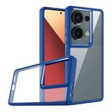 Elfia Xiaomi Redmi Note 13 Pro 4G ile Uyumlu Şeffaf Kamera Korumalı Renkli Sert Silikon Kılıf, Mavi