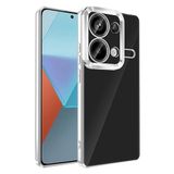 Elfia Xiaomi Redmi Note 13 Pro 4G ile Uyumlu Şeffaf Silikon Kamera Korumalı Kılıf, Omega Gümüş
