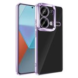 Elfia Xiaomi Redmi Note 13 Pro 4G ile Uyumlu Şeffaf Silikon Kamera Korumalı Kılıf, Omega Lila