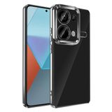 Elfia Xiaomi Redmi Note 13 Pro 4G ile Uyumlu Şeffaf Silikon Kamera Korumalı Kılıf, Omega Siyah