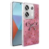 Elfia Xiaomi Redmi Note 13 Pro 4G ile Uyumlu Silikon Kamera Korumalı Parlak Kılıf, Ponti Açık Pembe