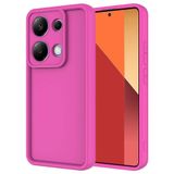 Elfia Xiaomi Redmi Note 13 Pro 4G ile Uyumlu Silikon Kamera Korumalı Renkli Mat Kılıf, Ananas Pembe Koyu