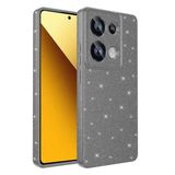 Elfia Xiaomi Redmi Note 13 Pro 4G ile Uyumlu Silikon Simli Kamera Korumalı Kılıf, Coton Gri