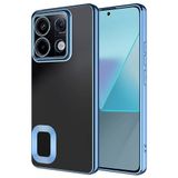 Elfia Xiaomi Redmi Note 13 Pro 5G ile Uyumlu Şeffaf Silikon Kamera Korumalı Kılıf, Omega Sierra Mavi