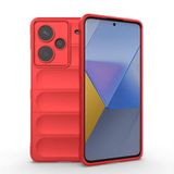Elfia Xiaomi Redmi Note 13 Pro Plus 5G ile Uyumlu Kılıf Silikon Yumuşak Kamera Lens Korumalı İçi Kadife Mat Renkli İnce Kapak Etnik Kırmızı