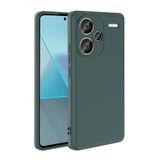 Elfia Xiaomi Redmi Note 13 Pro Plus 5G ile Uyumlu Kılıfı Silikon Esnek içi Kadife Kamera Lens Korumalı Mat Renkli İnce Tarz Kapak Mara Koyu Yeşil