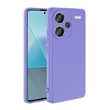 Elfia Xiaomi Redmi Note 13 Pro Plus 5G ile Uyumlu Kılıfı Silikon Esnek içi Kadife Kamera Lens Korumalı Mat Renkli İnce Tarz Kapak Mara Lila