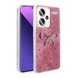 Elfia Xiaomi Redmi Note 13 Pro Plus 5G ile Uyumlu Silikon Kamera Korumalı Parlak Kılıf, Ponti Açık Pembe