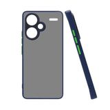 Elfia Xiaomi Redmi Note 13 Pro Plus 5G ile Uyumlu Silikon Kamera Korumalı Renkli Mat Kılıf, Hux Lacivert