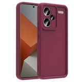 Elfia Xiaomi Redmi Note 13 Pro Plus ile Uyumlu Silikon Kamera Korumalı Renkli Mat Kılıf, Ananas Mürdüm