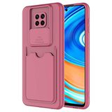 Elfia Xiaomi Redmi Note 9 Pro ile Uyumlu Kılıf Silikon Kartlık Bölmeli Kamera Lens Korumalı İnce Mat Kapak Kartix Koyu Mor