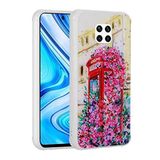 Elfia Xiaomi Redmi Note 9S ile Uyumlu Silikon Simli Kamera Korumalı Desenli Kılıf, Popy Kulübe