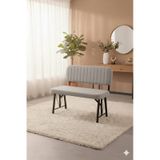 Elfin Mutfak , Yemek Odası Bahçe Balkon Otel Restoran Kafe Bench, Puf, Sırtlı Bench -1 Adet Gri Gri
