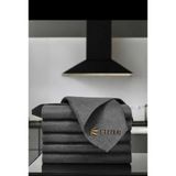 Elfnur ( 4 Adet ) 40*30 cm Mikrofiber Sihirli Temizleme Bezi Iz Bırakmaz Mutfak Banyo Cam Bezi