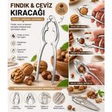 Elfnur Ceviz Kıracağı Fındık Kıracağı | Metal, Dayanıklı, Ev Tipi Kullanım - Gri