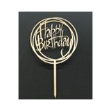 Elfora Ahşap Happy Birthday Yazısı 15 Cm Doğum Günün Kutlu Olsun Süsü Krem Renk Pasta Süsü