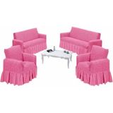 Elgeyar Bürümcük Koltuk, Kanepe, Çekyat Örtüsü, Koltuk Kılıfı 3 2 1 1 - 180 x 230 cm - Pembe