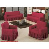 Elgeyar Bürümcük Koltuk ,kanepe , Çekyat Örtüsü, Lastikli Koltuk Kılıfı 3311TAKIM - 180 x 230 cm - Bordo