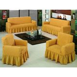 Elgeyar Bürümcük Koltuk ,kanepe , Çekyat Örtüsü, Lastikli Koltuk Kılıfı 3311TAKIM - 180 x 230 cm - Hardal