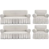 Elgeyar Bürümcük Koltuk ,kanepe , Çekyat Örtüsü, Lastikli Koltuk Kılıfı 3311TAKIM - 180 x 230 cm - Natural