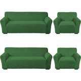 Elgeyar Bürümcük Koltuk Kanepe ,çekyat Örtüsü ,strech Pamuklu , Boydan Bürümcük 3+3+1+1 - 180 x 230 cm - Yeşil