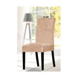Elgeyar Ipek Kadife Sandalye Kılıfı,sandalye Örtüsü, Lastıkli, Standart 6li - 35 x 50 cm - Bej