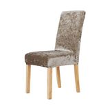 Elgeyar Ipek Kadife Sandalye Kılıfı,sandalye Örtüsü, Lastıkli, Standart 6li - 35 x 50 cm - Kahve