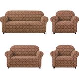 Elgeyar Jakarli Koltuk ,kanepe ,çekyat Örtüsü Şal Desen Esnekli Eteksiz3+2+1+1takım Için - 180 x 230 cm - Açık Kahverengi