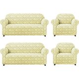 Elgeyar Jakarli Koltuk ,kanepe ,çekyat Örtüsü Şal Desen Esnekli Eteksiz3+3+1+1takım Için - 180 x 230 cm - Krem