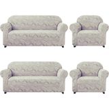 Elgeyar Jakarli Koltuk ,kanepe ,çekyat Örtüsü Sehra Desen Esnekli Eteksiz3+3+1+1takım Için - 180 x 230 cm - Vizon