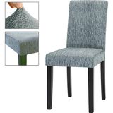 Elgeyar Jakarli Sandalye Örtüsü Çubuk Desen Yüksek Esnekli Sandalye Kılıfı( 1 Adet) - 35 x 50 cm - Gri
