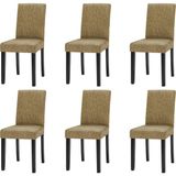 Elgeyar Jakarli Sandalye Örtüsü Çubuk Desen Yüksek Esnekli Sandalye Kılıfı( 6 Adet) - 35 x 50 cm - Sütlü Kahve