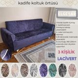 Elgeyar Kadife Koltuk, Kanepe, Çekyat Örtüsü , Koltuk Kılıfı( 3 Kişilik) - Lacivert - 180 x 230 cm
