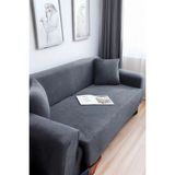 Elgeyar Likrali Koltuk, Kanepe, Çekyat Örtüsü 3 Kişilik Koltuk Örtüsü Lastikli, Pitikare Desen - 180 x 230 cm - Antrasit