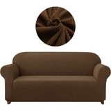 Elgeyar Likrali Koltuk, Kanepe, Çekyat Örtüsü 3 Kişilik Koltuk Örtüsü Lastikli, Pitikare Desen - 180 x 230 cm - Kahve