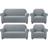Elgeyar Likrali Koltuk, Kanepe, Çekyat Örtüsü Lastikli, Pitikare Desen3+3+1+1 - 180 x 230 cm - Gri