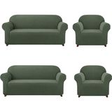 Elgeyar Likrali Koltuk, Kanepe, Çekyat Örtüsü Lastikli, Pitikare Desen3+3+1+1 - 180 x 230 cm - Yeşil