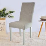 Elgeyar Likrali Kümaş Desenli Sandalye Örtüsü, Lastikli, Esnekli ,kaliteli Sandalye Kılıfı 1 Adet - 35 x 50 cm - Krem