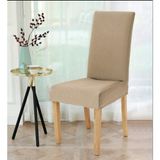 Elgeyar likrali Sandalye Örtüsü, Sandalye Kılıfı, Lastikli ,standart (1 Paket 6 Adet) - 38 x 75 cm - Kahve